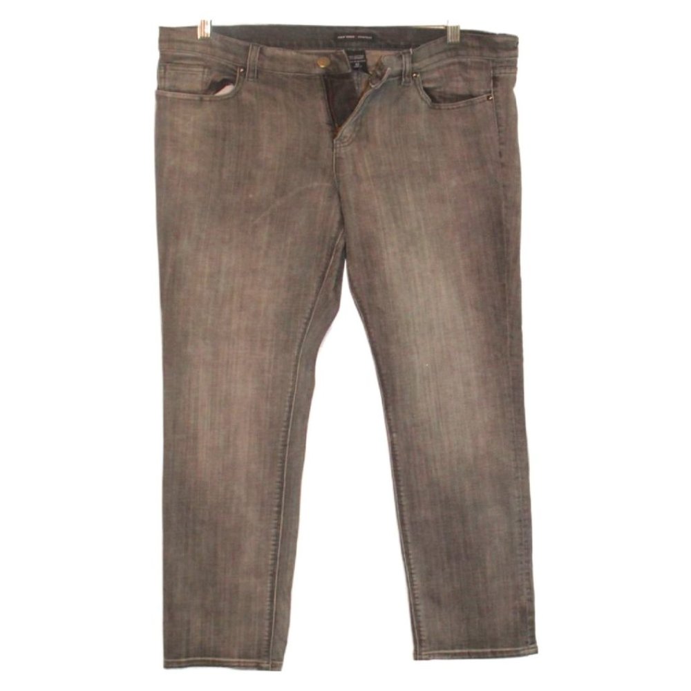 Stretchy Gray Straight Leg Jeans
